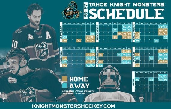 More Info for Tahoe Knight Monsters 2026-27 Schedule